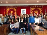 El Alcalde de Vinaròs, Juan Bautista Juan, da la bienvenida a los alumnos del Collège Jacques Prévert de Caen