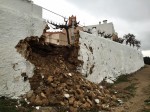El Ayuntamiento de Vinaròs reparará el muro de la ermita derribado por las lluvias 